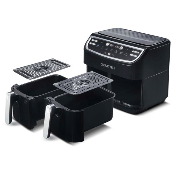 9 Qt 7-in-1 Dual Basket Digital Air Fryer with Smart Finish and Guided Cooking - Picture 13 of 13